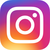 Instagram logo with a colorful gradient background